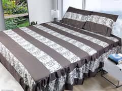 3 pcs cotton sotton patchwork double bedsheet