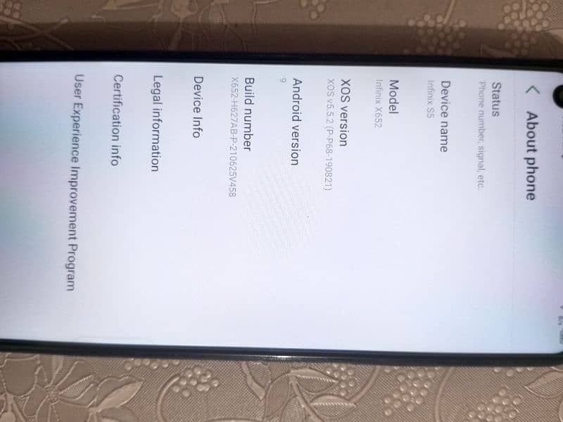 infinix S5 Model X652 PTA Approved 4