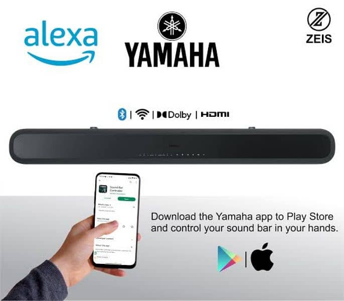 Yamaha Branded Soundbar Alexa Built-in Best Sound Bar for Music Lovers 0