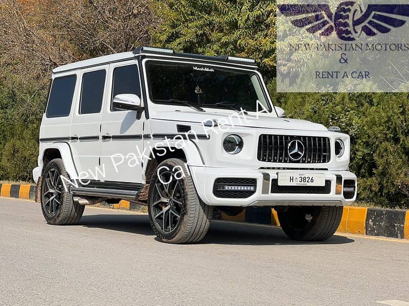 Rent A Car in Islamabad Mercedes G Wagon, G63, S Class, C Class , BMW, 8