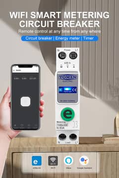 TOMZN TOB9e-63M WIFI Circuit Breaker Remote Control Energy Meter Timer