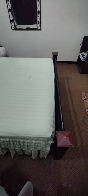 Iron bed with mattress 5