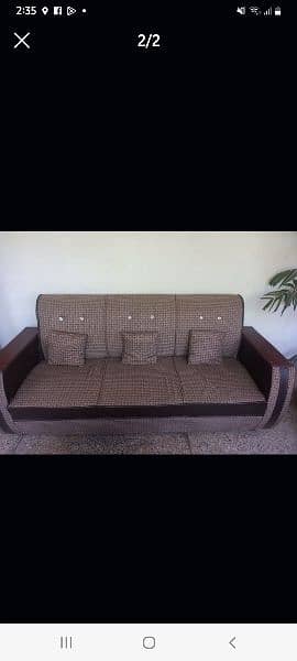 5 seater used wooden, rod iron & sofa cum bed for sale 0