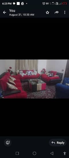 2 designs 7 seater sofa set just like new