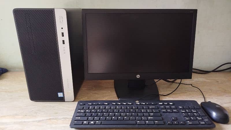 HP ProDesk 400 G4 i5 - 7th Generation 8+1TB HDD &  20 Inches Flat LED 3