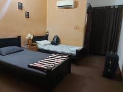 Boys Hostel Johar Town Faisal model 2 seater bedroom seat per day kips