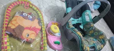 All in Rs. 5000. . . used Play mat , Toy , car seat