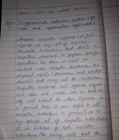 Handwriting assignment work