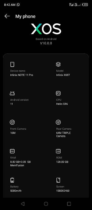 infinix Note 11 Pro 8+3/128 Box Wid Charger 5