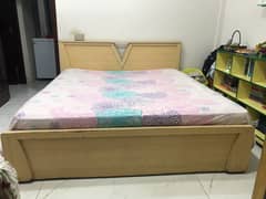 Bed set with cupboard and dressing