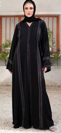 black nidah fabric abaya