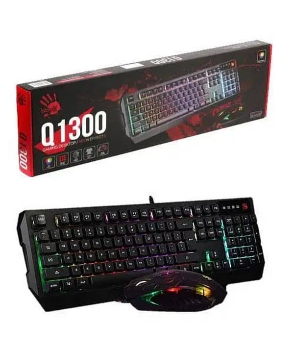 A4 Tech Bloody Q1300 Gaming Keyboard and Mouse 0