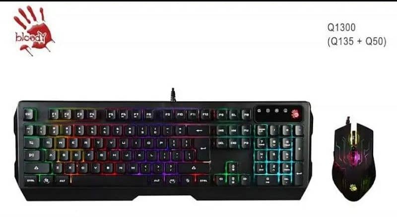 A4 Tech Bloody Q1300 Gaming Keyboard and Mouse 2