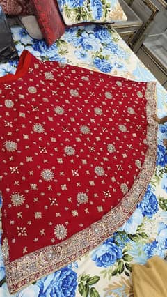 red bridal lehenga/ barat dress/ choli lehenga r