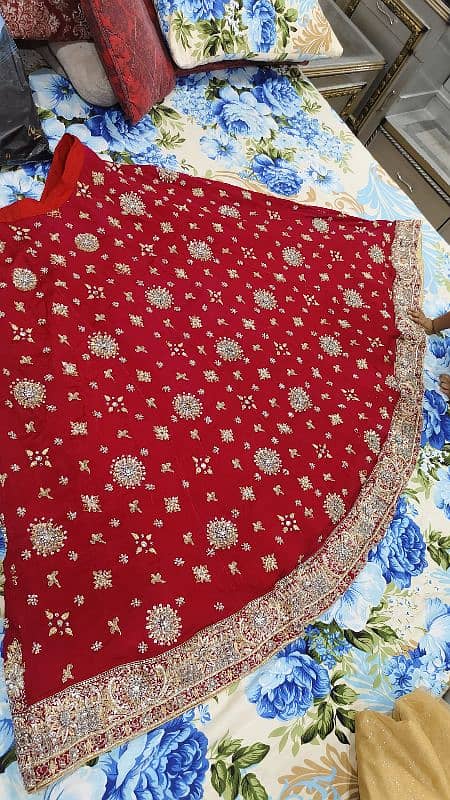 red bridal lehenga/ barat dress/ choli lehenga r 0