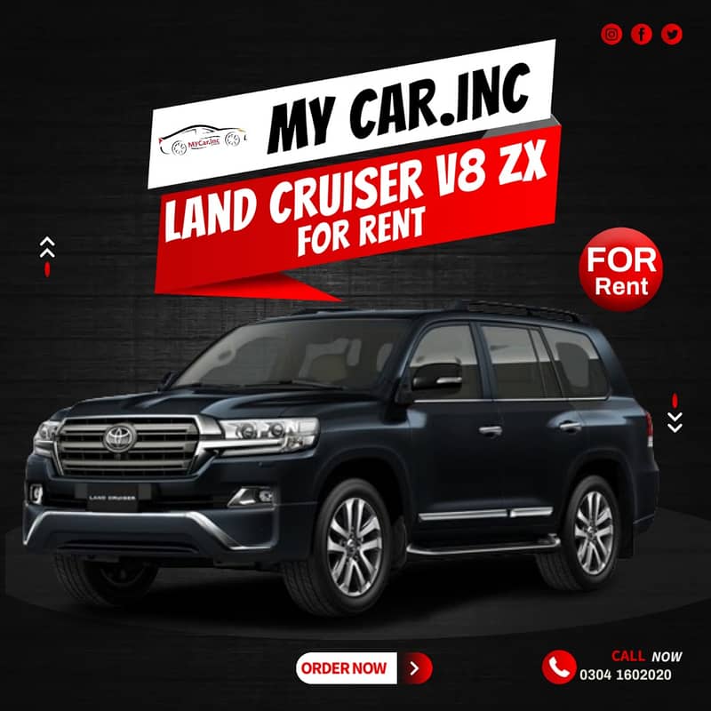 Bullet Proof Rent a Car Land Cruiser V8 Fortuner Revo BMW Available 13