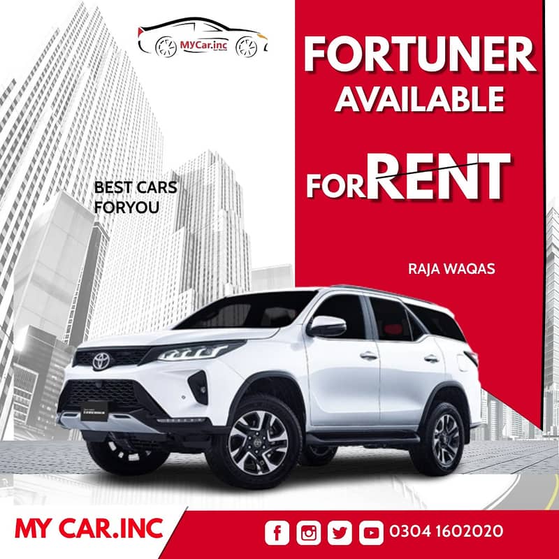 Bullet Proof Rent a Car Land Cruiser V8 Fortuner Revo BMW Available 16