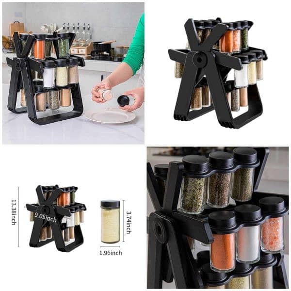 Kitchen's Article | 18PC Spice Rack | Masala Jar 1