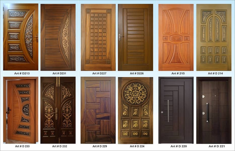 Water proof door/modern doors/cnc door/wpc door 18