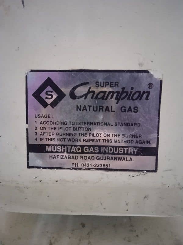 gas heater champion brand 6