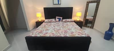 Velvet fabric Brand New bed set Only 2 days used Best Condition