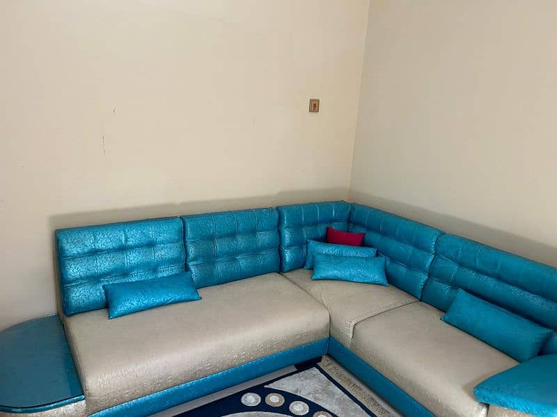 L shape 6 seater sofa for sale in isb 2