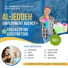 Provide Domestic staff , Maid , Cook , Baybysitter , Nurse , Helper