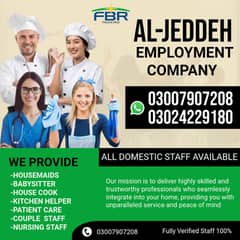 Provide Domestic staff , Maid , Cook , Baybysitter , Nurse , Helper