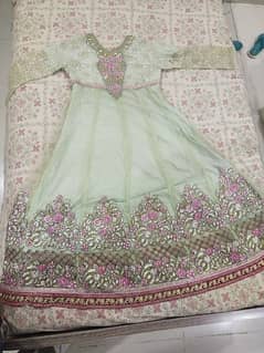 Heavily embroided maxi with stone work (with trouser and dupatta)