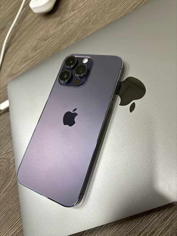 iphone 14 pro max 128 gb excellent condition deep purple PTA approved 0