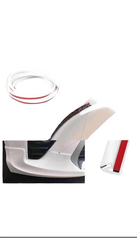 6ft T shape bumper Rubber strip white 3