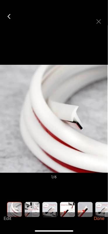 6ft T shape bumper Rubber strip white 4