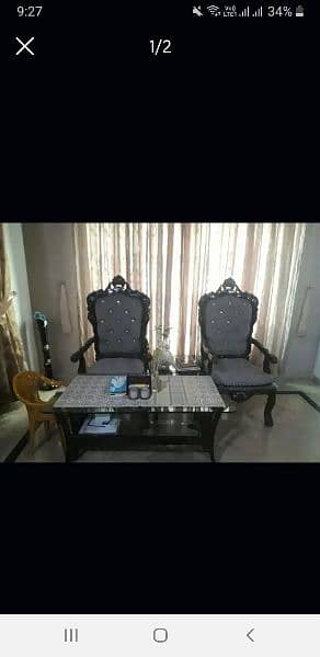 2  chairs with table 0