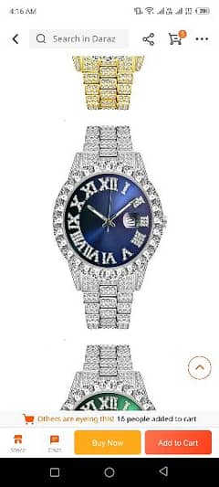 Diamond Crystal Iced Watch