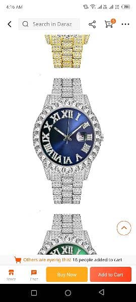 Diamond Crystal Iced Watch 0