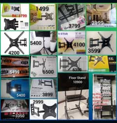 LCD LED TV wall mount bracket & stands delivery facility avail