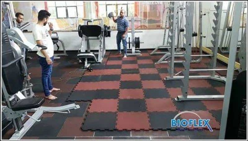 Gym Rubrr Tiles / Gym Mat / Wooden Floor/Vinyl/Fluted Panel /SPC Floor 2