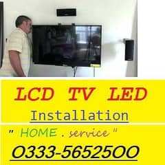 LCD LED TV wall mount bracket installation fitting services provide