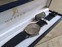 Westar Swiss Dress Watch Original Diamond & Sapphire Watch Brand New