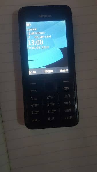 Nokia 301 dual sim 10/9 condition pta approved 3days battery backup 3