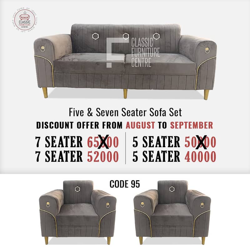 Royal King size sofa set Five seater and seven seater sofa in Karachi 2