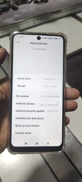 Redmi note12 8/128 exchnge or sall full box panal chnge 1