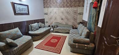 7 Seater used Sofa Set with 8 cushions