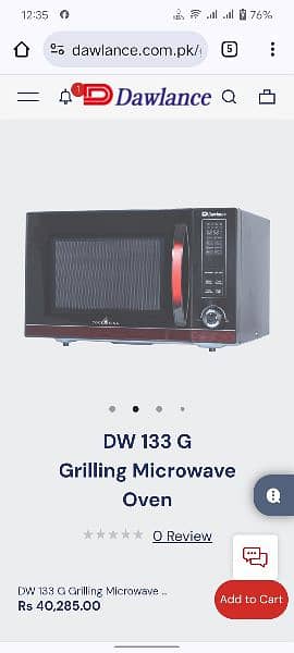 Dawlance DW-133-G is a 30-liter grilling microwave oven 7