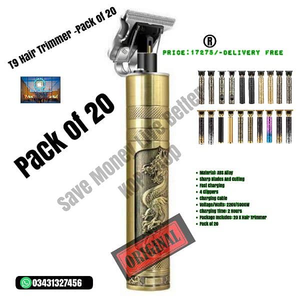 T9 Hair Trimmer -Pack of 20 0