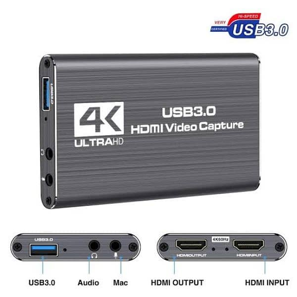 Video Capture Cards, 4K Livestream Games Video Capture Device, 60fps 1