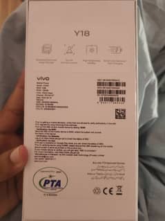 vivo y18 new mobile one day use only full box full warrenty