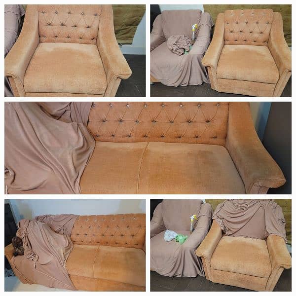 5 seater sofa set slightly used 0