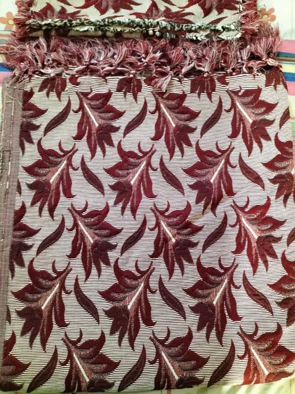 brand new velvet maroon embroidery bedsheet and other bedsheet 6