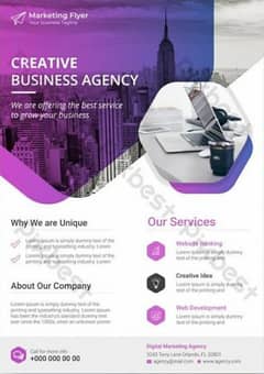 Business card,flyer,brochure,banner,poster,graphic designing services